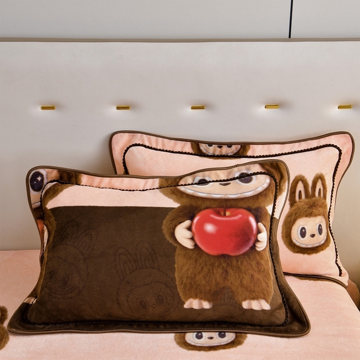 91家纺网 家纺一手货源 找家纺 （总）雅芝蓝 2025新款8-9斤高克重印花牛奶绒四件套保暖绒套件直播爆款