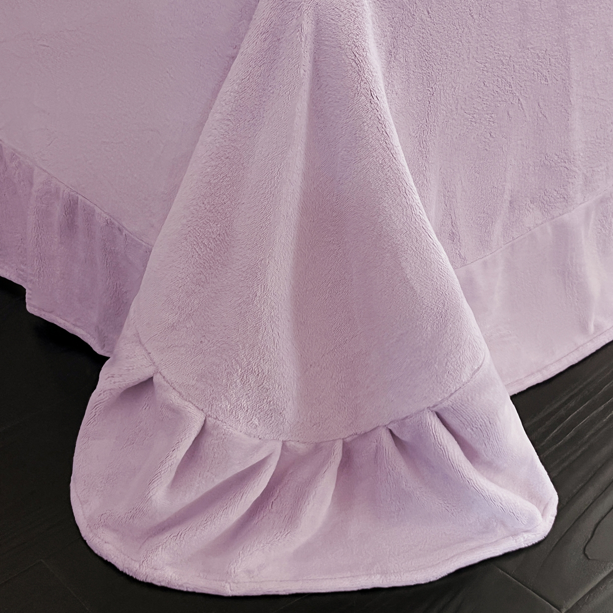 91家纺网 家纺一手货源 找家纺 诺梵家纺 2025新款兔毛包边中式绣花四件套-苏颜 苏颜-紫