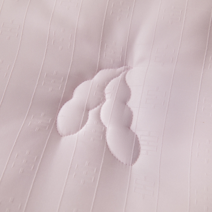 91家纺网 家纺一手货源 找家纺 置顶家纺 2024新款贡缎提花大豆纤维被子被芯--棚拍图 串串格-果粉