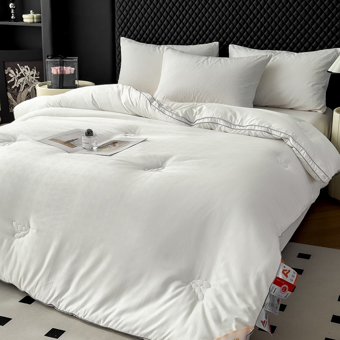 91家纺网 家纺一手货源 找家纺 （总）置顶家纺 2024新款贡缎提花大豆纤维被子被芯--实拍图