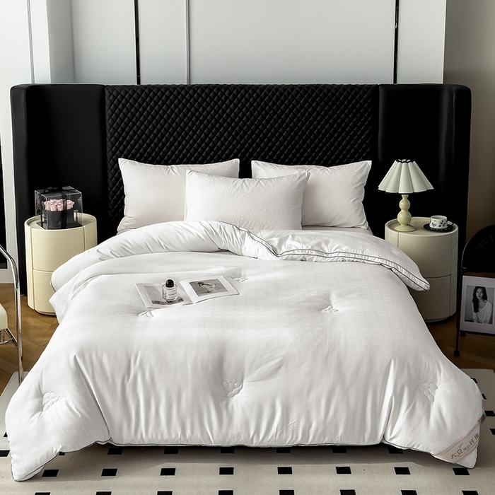 91家纺网 家纺一手货源 找家纺 （总）置顶家纺 2024新款贡缎提花大豆纤维被子被芯--实拍图