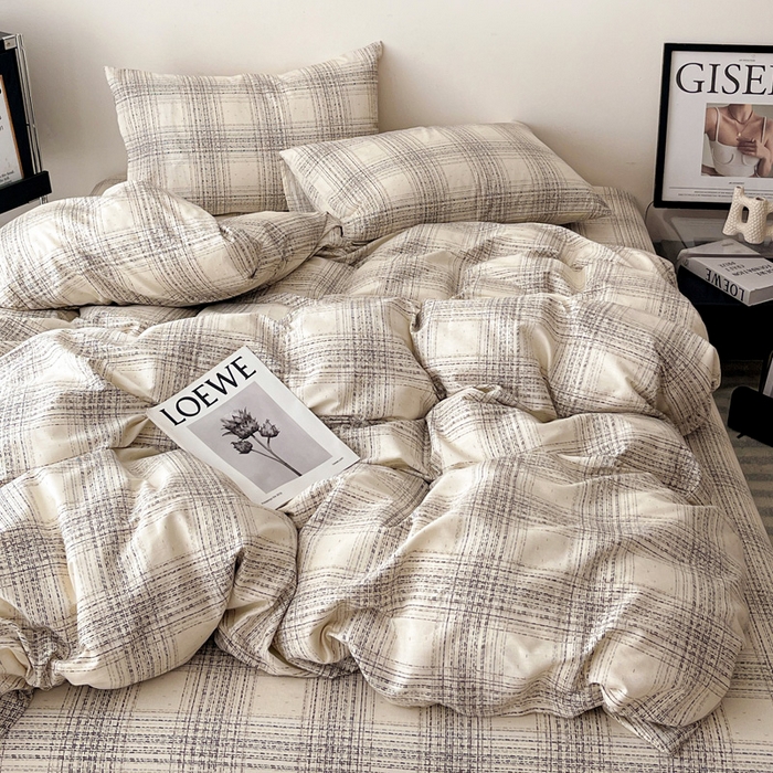 91家纺网 家纺一手货源 找家纺 耀悦家纺 2025新款40支全棉纯棉四件套ins卡通可爱风简约 自由派