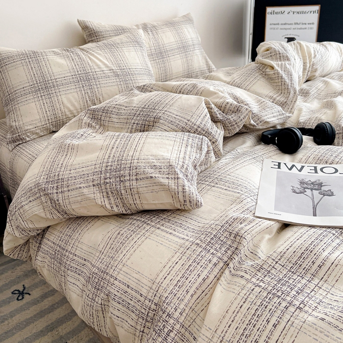 91家纺网 家纺一手货源 找家纺 耀悦家纺 2025新款40支全棉纯棉四件套ins卡通可爱风简约 自由派