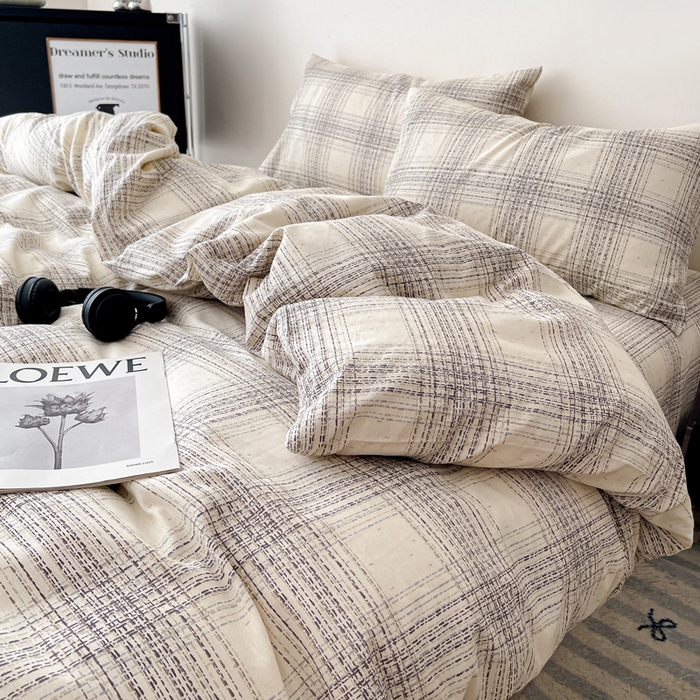 91家纺网 家纺一手货源 找家纺 耀悦家纺 2025新款40支全棉纯棉四件套ins卡通可爱风简约 自由派