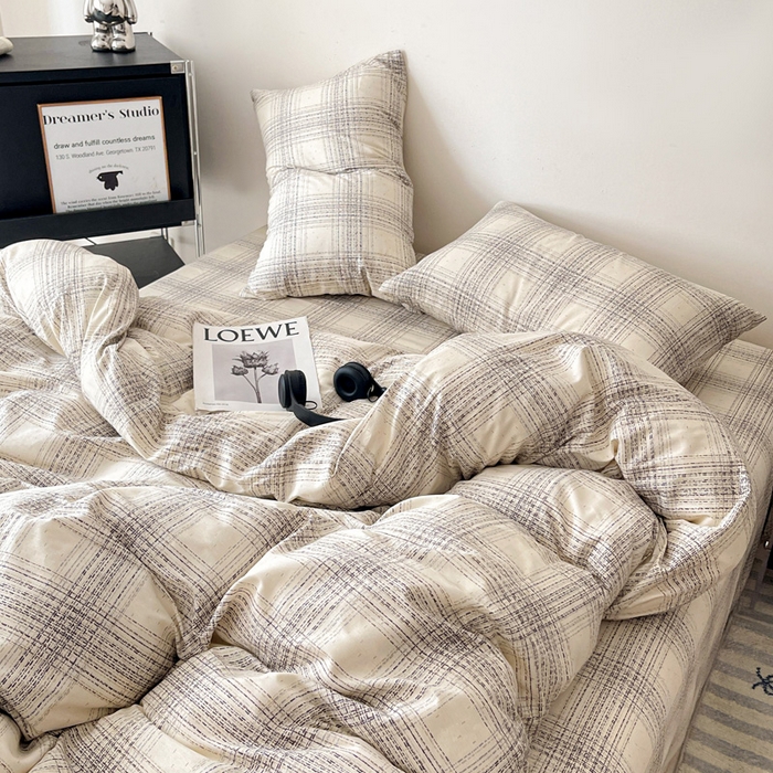 91家纺网 家纺一手货源 找家纺 耀悦家纺 2025新款40支全棉纯棉四件套ins卡通可爱风简约 自由派