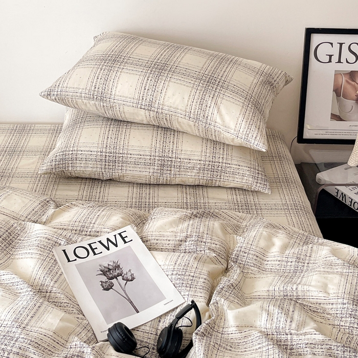 91家纺网 家纺一手货源 找家纺 耀悦家纺 2025新款40支全棉纯棉四件套ins卡通可爱风简约 自由派