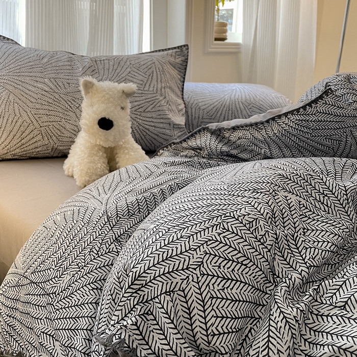 91家纺网 家纺一手货源 找家纺 置顶家纺 2024新款亲肤加厚磨毛四件套-觅咖 觅咖-灰色