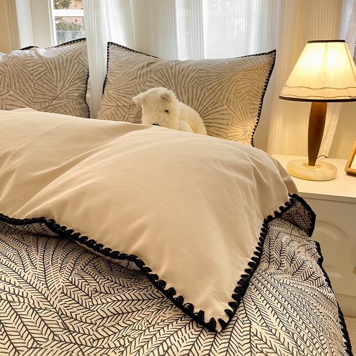 91家纺网 家纺一手货源 找家纺 置顶家纺 2024新款亲肤加厚磨毛四件套-觅咖 觅咖-浅香槟