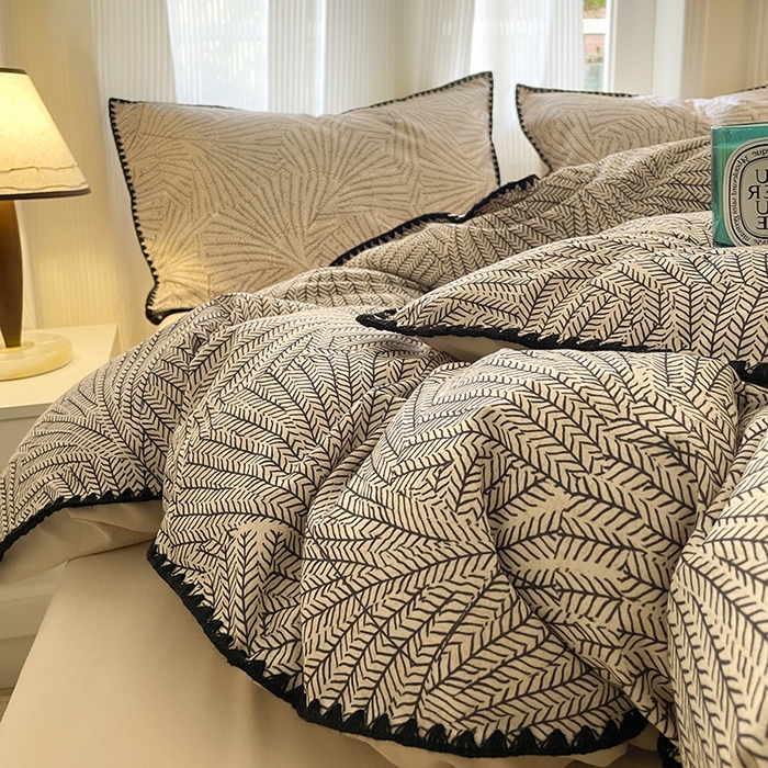 91家纺网 家纺一手货源 找家纺 置顶家纺 2024新款亲肤加厚磨毛四件套-觅咖 觅咖-浅香槟