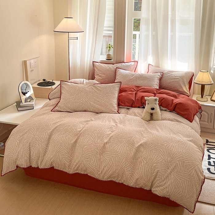 91家纺网 家纺一手货源 找家纺 置顶家纺 2024新款亲肤加厚磨毛四件套-觅咖 觅咖-咖色