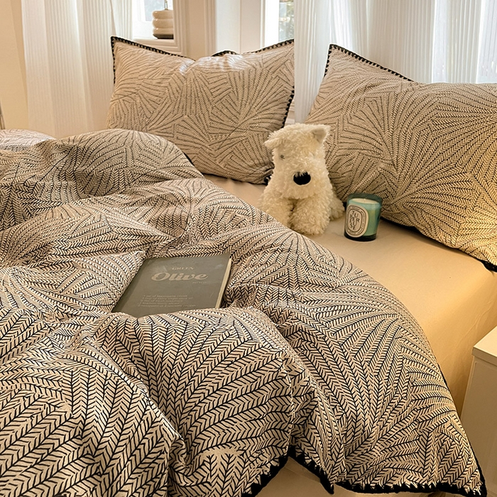 91家纺网 家纺一手货源 找家纺 置顶家纺 2024新款亲肤加厚磨毛四件套-觅咖 觅咖-浅香槟