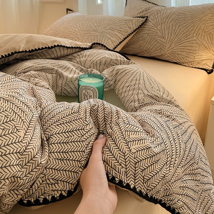 91家纺网 家纺一手货源 找家纺 置顶家纺 2024新款亲肤加厚磨毛四件套-觅咖 觅咖-浅香槟