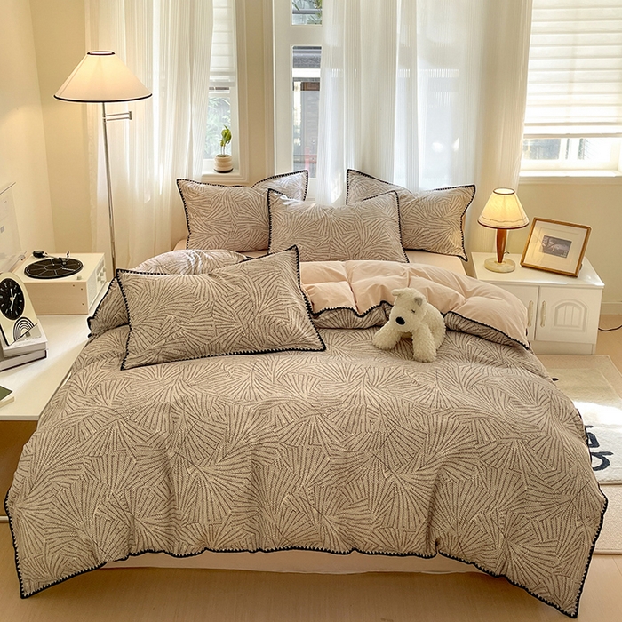 置顶家纺 2024新款亲肤加厚磨毛四件套-觅咖 觅咖-浅香槟