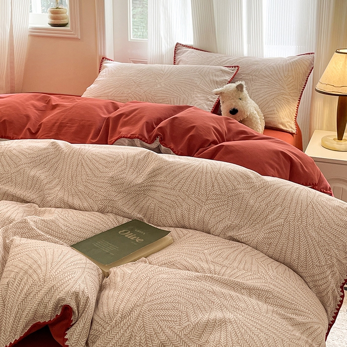 91家纺网 家纺一手货源 找家纺 置顶家纺 2024新款亲肤加厚磨毛四件套-觅咖 觅咖-咖色