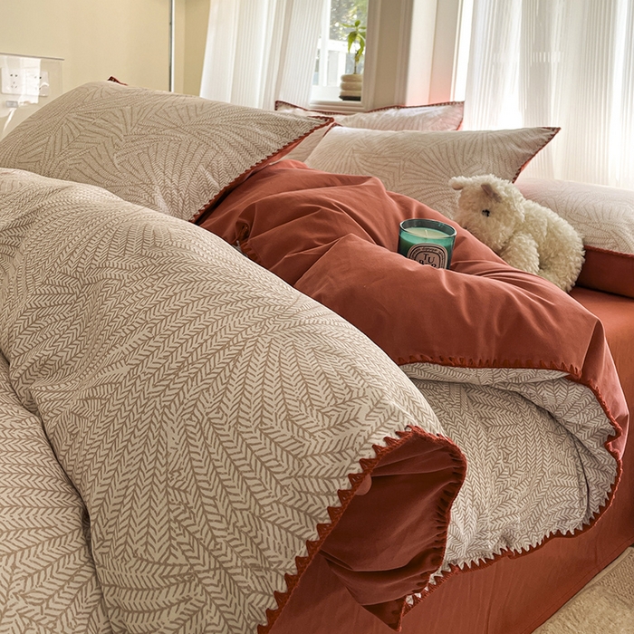 91家纺网 家纺一手货源 找家纺 置顶家纺 2024新款亲肤加厚磨毛四件套-觅咖 觅咖-咖色