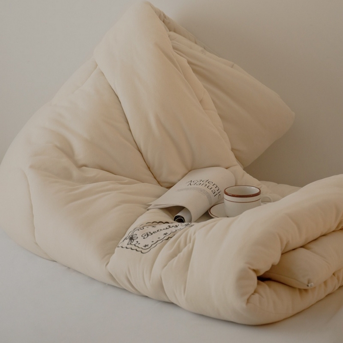 91家纺网 家纺一手货源 找家纺 申龙家纺 2025新款火岩暖绒冬被 燕麦咖