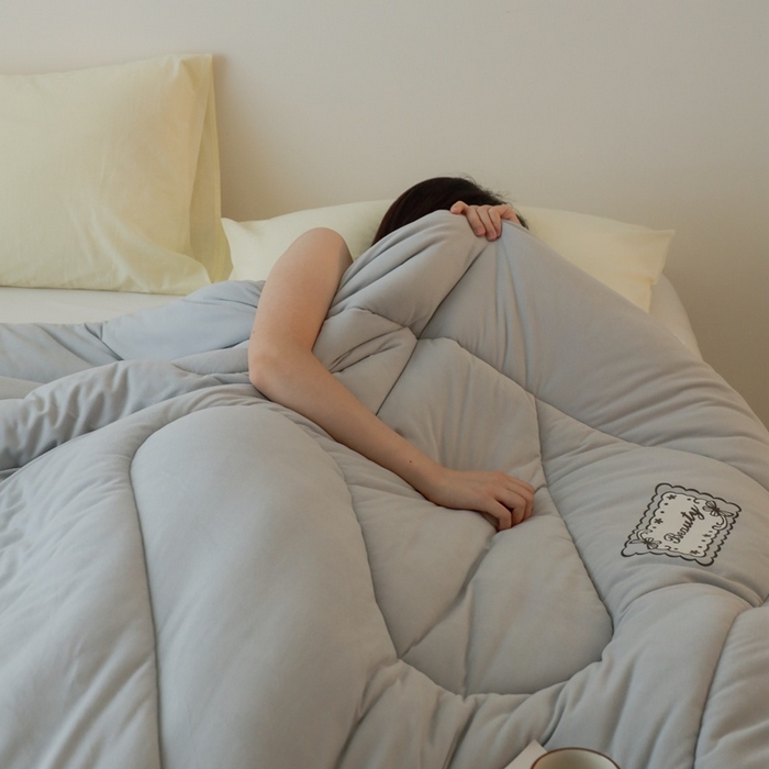 91家纺网 家纺一手货源 找家纺 申龙家纺 2025新款火岩暖绒冬被 雅士灰