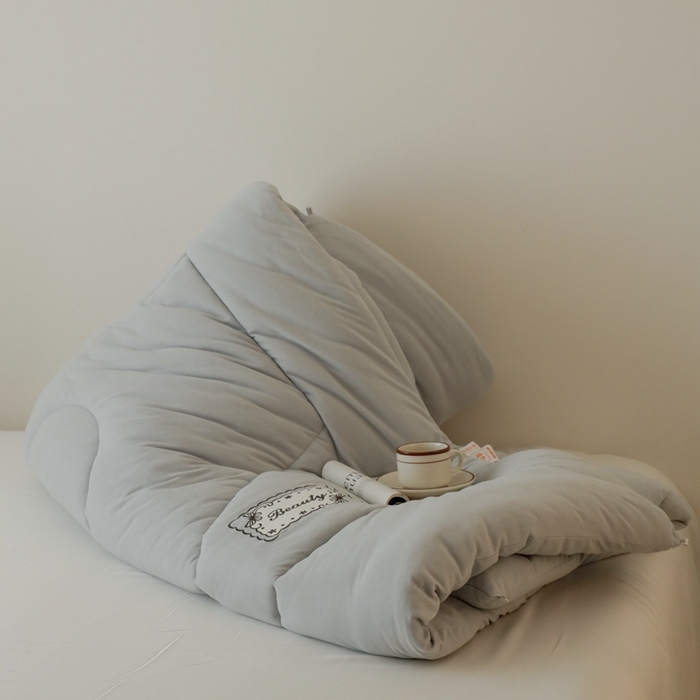 91家纺网 家纺一手货源 找家纺 申龙家纺 2025新款火岩暖绒冬被 雅士灰