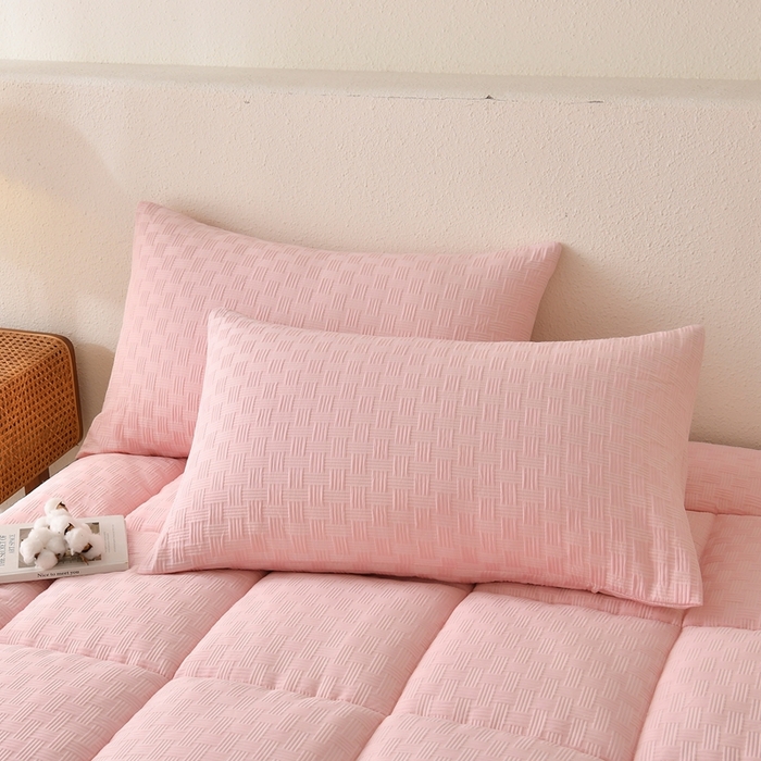 91家纺网 家纺一手货源 找家纺 培童家纺 2025华夫格床垫四季款学生宿舍单人床褥子榻榻米双人家用软床垫 华夫格-粉