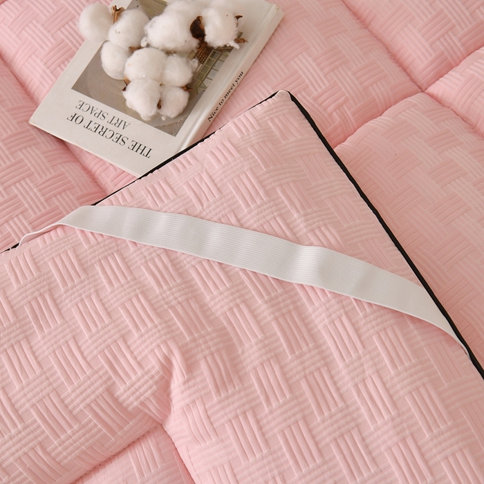 91家纺网 家纺一手货源 找家纺 培童家纺 2025华夫格床垫四季款学生宿舍单人床褥子榻榻米双人家用软床垫 华夫格-粉