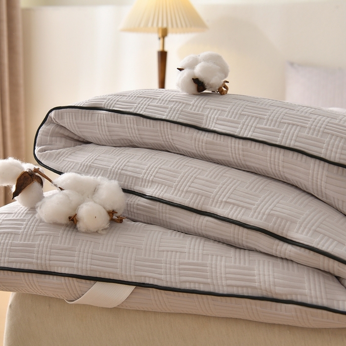 91家纺网 家纺一手货源 找家纺 培童家纺 2025华夫格床垫四季款学生宿舍单人床褥子榻榻米双人家用软床垫 华夫格-灰