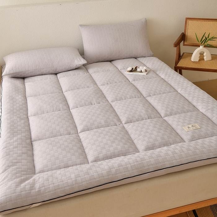 91家纺网 家纺一手货源 找家纺 培童家纺 2025华夫格床垫四季款学生宿舍单人床褥子榻榻米双人家用软床垫 华夫格-灰