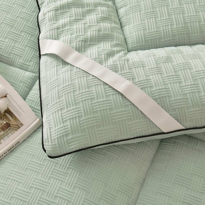 91家纺网 家纺一手货源 找家纺 培童家纺 2025华夫格床垫四季款学生宿舍单人床褥子榻榻米双人家用软床垫 华夫格-绿