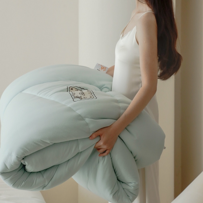 91家纺网 家纺一手货源 找家纺 申龙家纺 2025新款火岩暖绒冬被 繁星兰