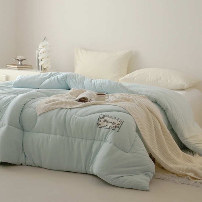 91家纺网 家纺一手货源 找家纺 申龙家纺 2025新款火岩暖绒冬被 繁星兰