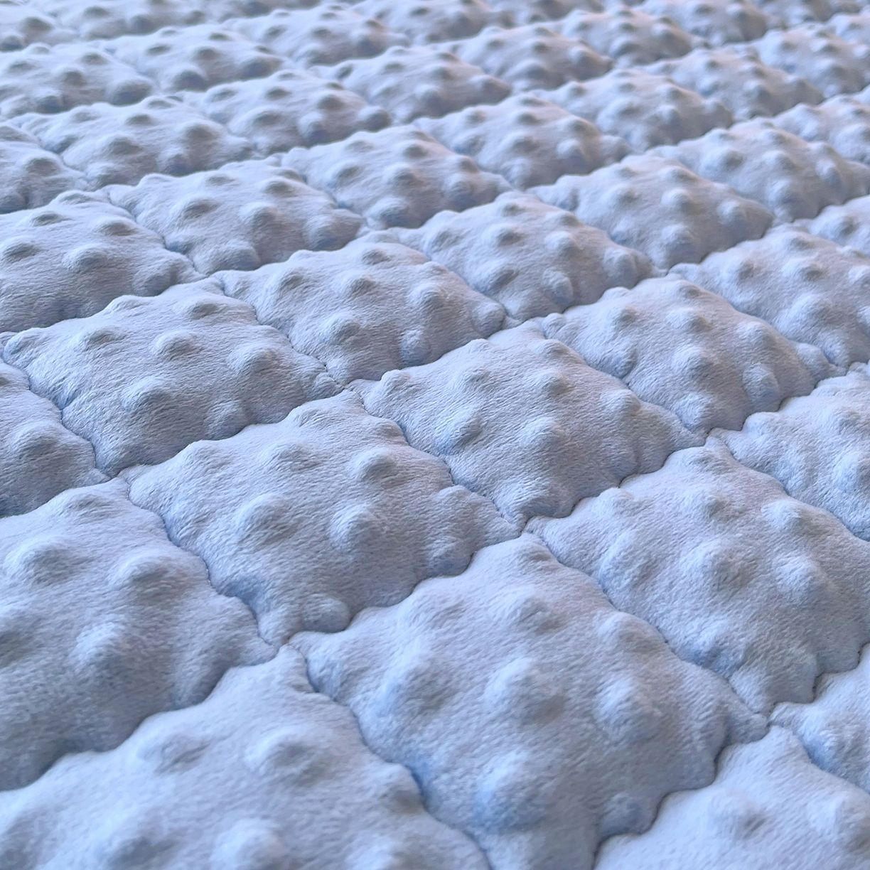 91家纺网 家纺一手货源 找家纺 金鑫汇家纺 2025秋冬纯色豆豆绒床褥垫系列-加大床 加大床豆豆绒床褥垫蓝色