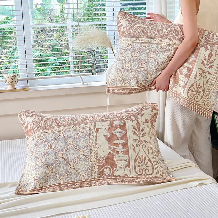 91家纺网 家纺一手货源 找家纺 棠薇家纺 2025新款纯棉枕巾一对装男生100全棉枕头巾防头油轻奢高级感棉麻手感 骑士