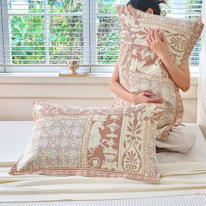 91家纺网 家纺一手货源 找家纺 棠薇家纺 2025新款纯棉枕巾一对装男生100全棉枕头巾防头油轻奢高级感棉麻手感 骑士