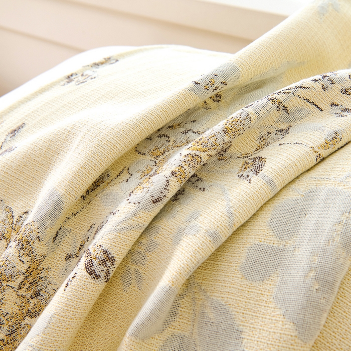 91家纺网 家纺一手货源 找家纺 棠薇家纺 2025新款纯棉枕巾一对装男生100全棉枕头巾防头油轻奢高级感棉麻手感 春暖花开