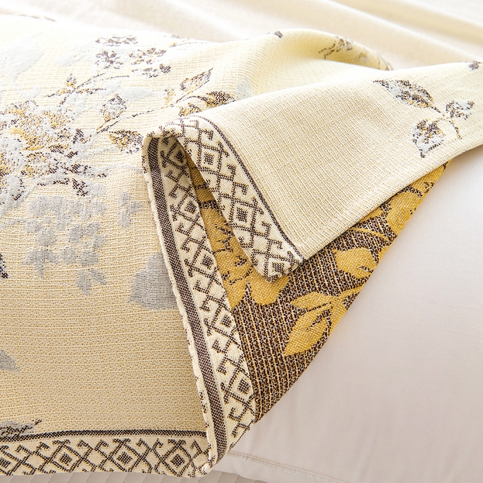 91家纺网 家纺一手货源 找家纺 棠薇家纺 2025新款纯棉枕巾一对装男生100全棉枕头巾防头油轻奢高级感棉麻手感 春暖花开