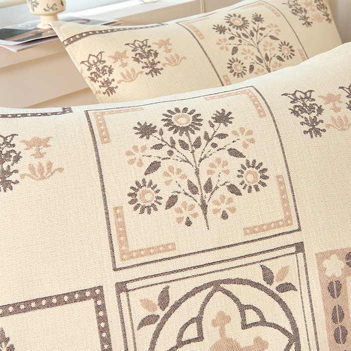 91家纺网 家纺一手货源 找家纺 棠薇家纺 2025新款纯棉枕巾一对装男生100全棉枕头巾防头油轻奢高级感棉麻手感 花卉