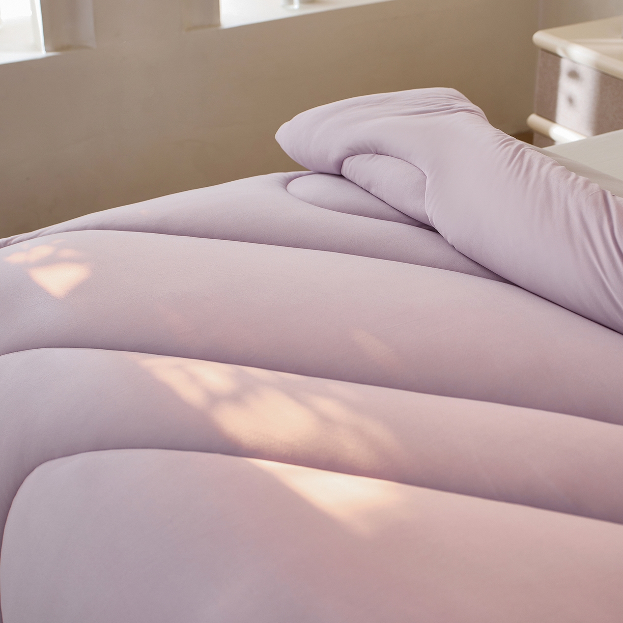 91家纺网 家纺一手货源 找家纺 安莱生活 2025新品37度恒温被被子被芯-风格一 恒温被-紫