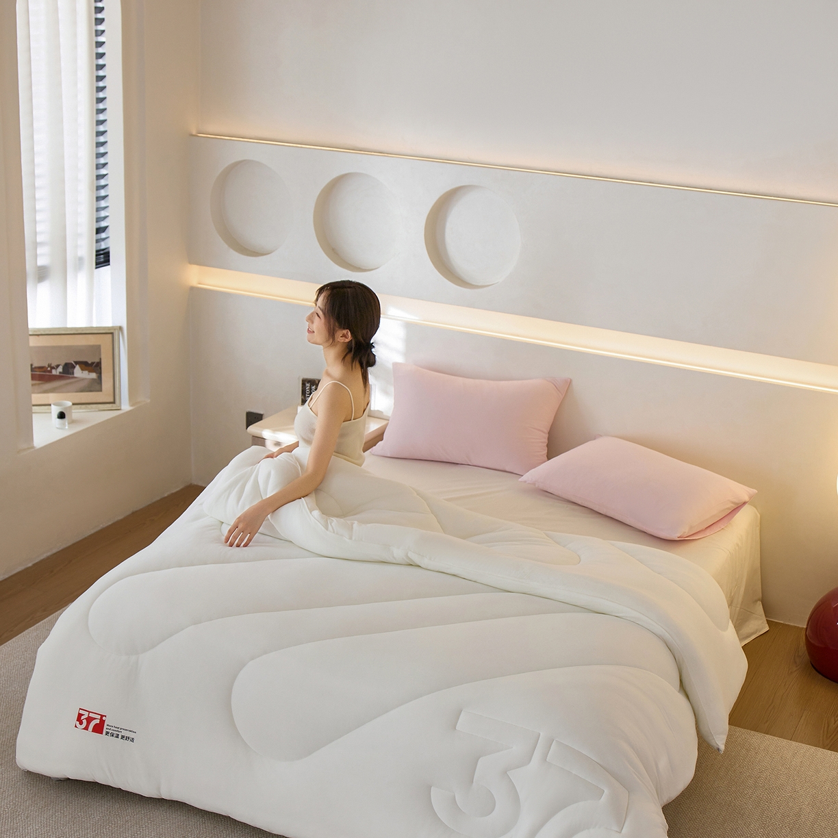 91家纺网 家纺一手货源 找家纺 （总）安莱生活 2025新品37度恒温被被子被芯-风格一