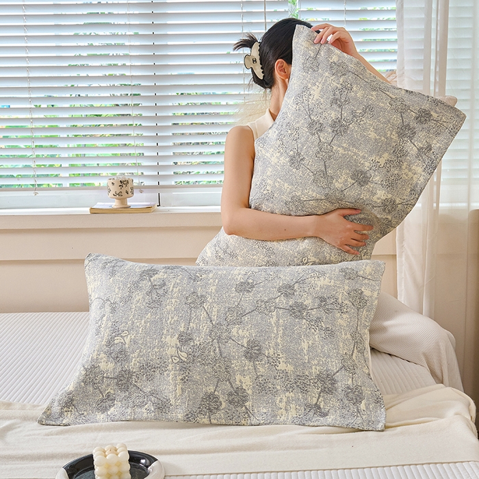 91家纺网 家纺一手货源 找家纺 棠薇家纺 2025新款纯棉枕巾一对装男生100全棉枕头巾防头油轻奢高级感棉麻手感 渐变花