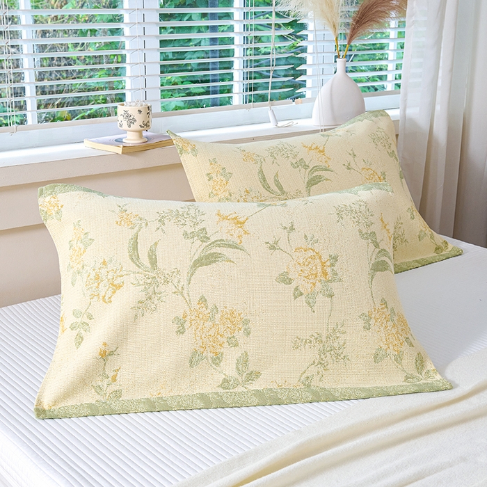 91家纺网 家纺一手货源 找家纺 棠薇家纺 2025新款纯棉枕巾一对装男生100全棉枕头巾防头油轻奢高级感棉麻手感 俏佳人