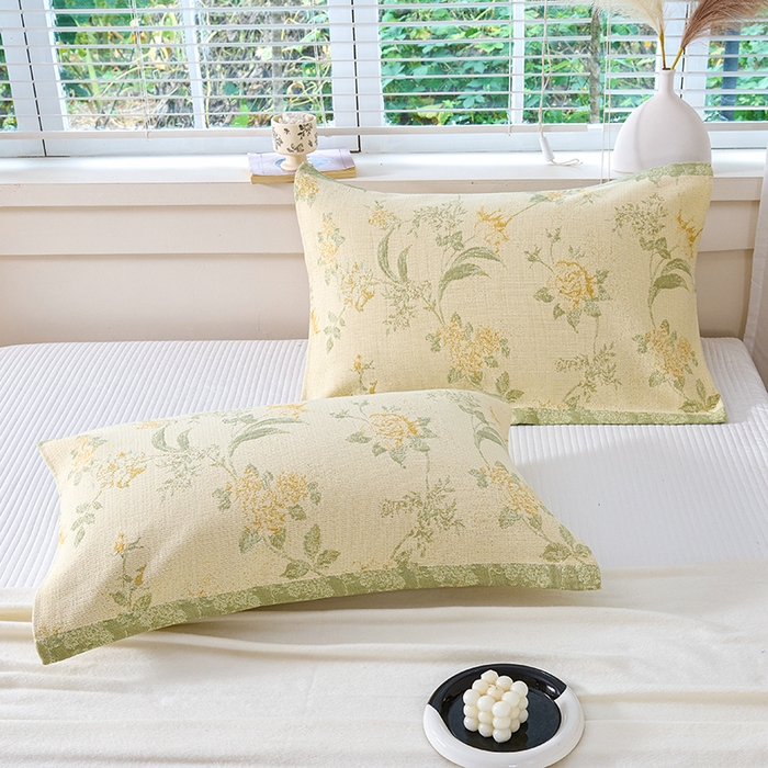 91家纺网 家纺一手货源 找家纺 棠薇家纺 2025新款纯棉枕巾一对装男生100全棉枕头巾防头油轻奢高级感棉麻手感 俏佳人