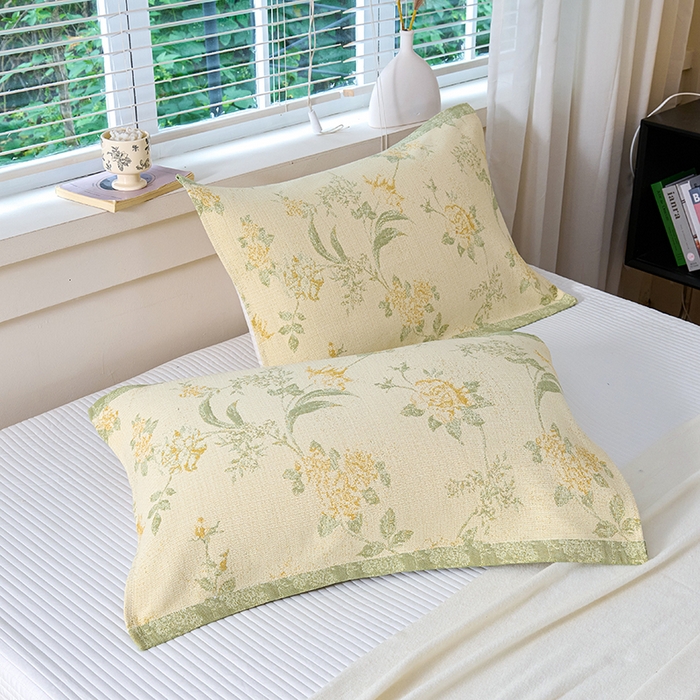 91家纺网 家纺一手货源 找家纺 棠薇家纺 2025新款纯棉枕巾一对装男生100全棉枕头巾防头油轻奢高级感棉麻手感 俏佳人