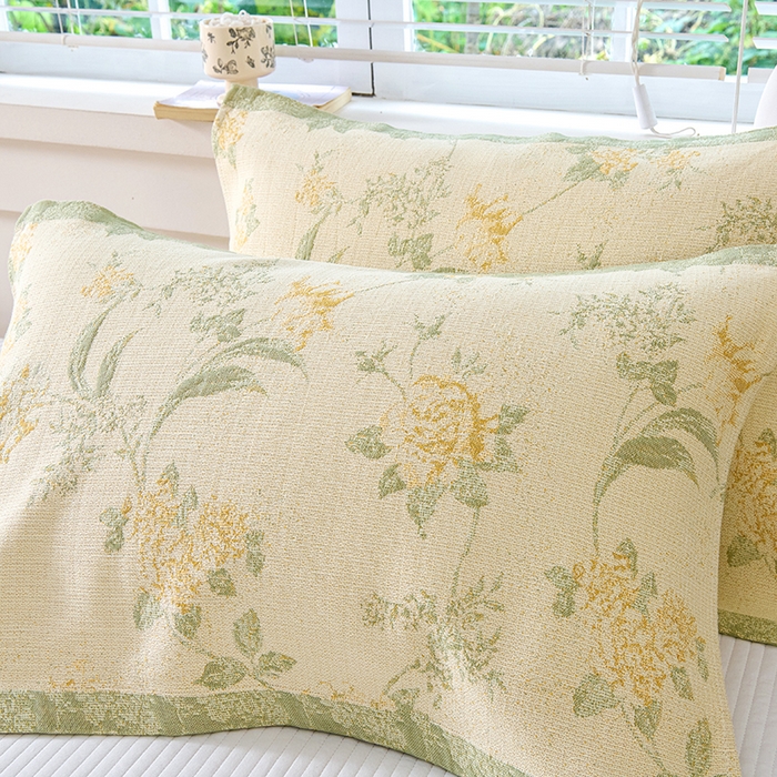 91家纺网 家纺一手货源 找家纺 棠薇家纺 2025新款纯棉枕巾一对装男生100全棉枕头巾防头油轻奢高级感棉麻手感 俏佳人