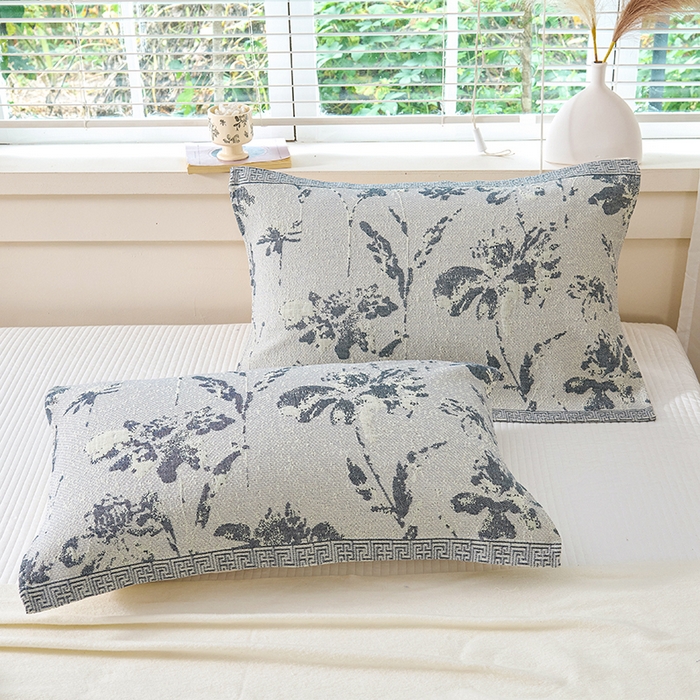 91家纺网 家纺一手货源 找家纺 棠薇家纺 2025新款纯棉枕巾一对装男生100全棉枕头巾防头油轻奢高级感棉麻手感 水墨丹青