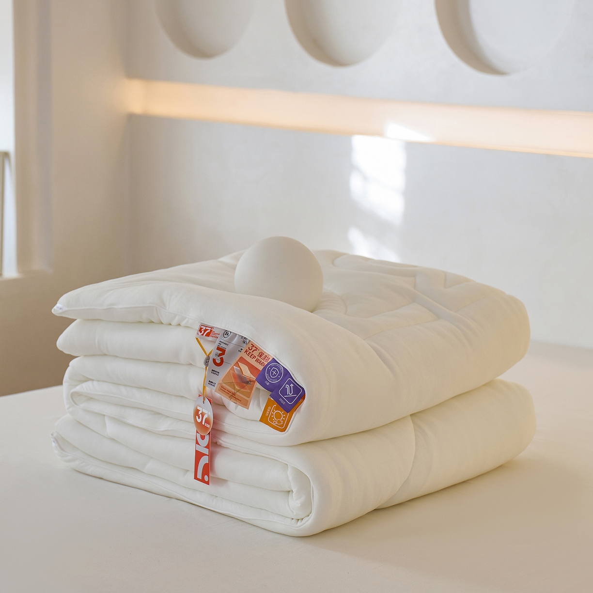 安莱生活 2025新品37度恒温被被子被芯-风格一 恒温被-白