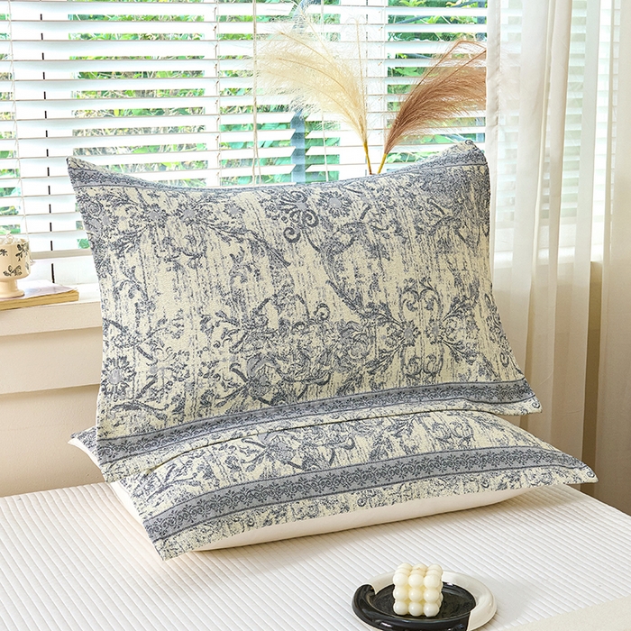 91家纺网 家纺一手货源 找家纺 棠薇家纺 2025新款纯棉枕巾一对装男生100全棉枕头巾防头油轻奢高级感棉麻手感 艺术