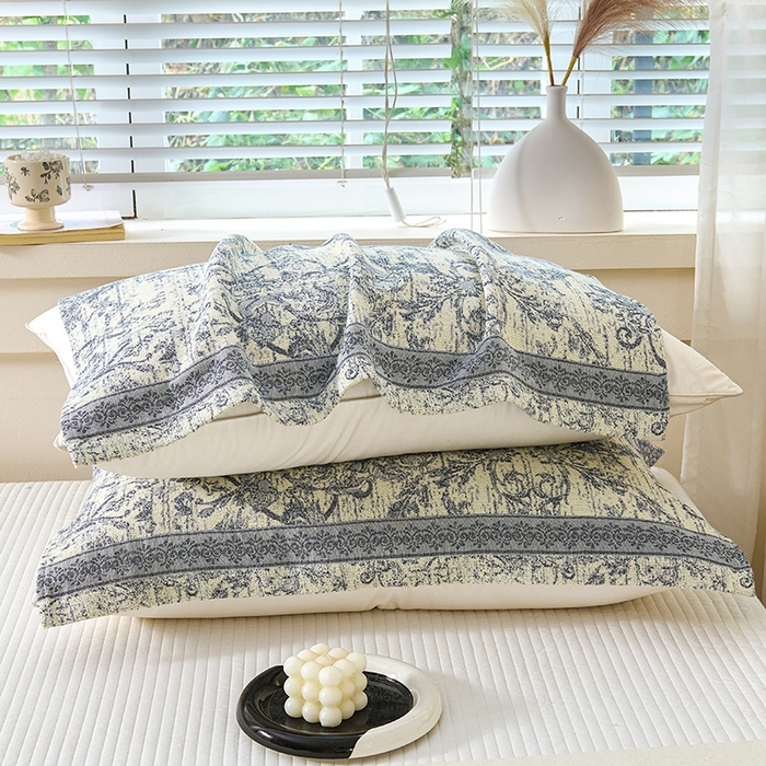 91家纺网 家纺一手货源 找家纺 棠薇家纺 2025新款纯棉枕巾一对装男生100全棉枕头巾防头油轻奢高级感棉麻手感 艺术