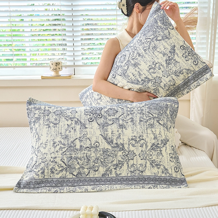 91家纺网 家纺一手货源 找家纺 棠薇家纺 2025新款纯棉枕巾一对装男生100全棉枕头巾防头油轻奢高级感棉麻手感 艺术