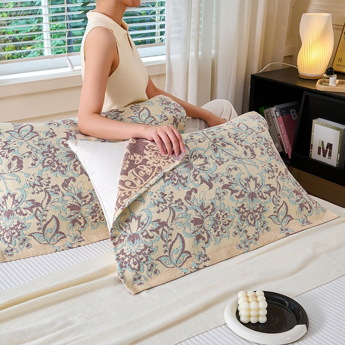 91家纺网 家纺一手货源 找家纺 棠薇家纺 2025新款纯棉枕巾一对装男生100全棉枕头巾防头油轻奢高级感棉麻手感 印象之美