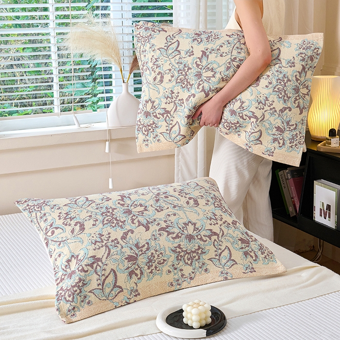 91家纺网 家纺一手货源 找家纺 棠薇家纺 2025新款纯棉枕巾一对装男生100全棉枕头巾防头油轻奢高级感棉麻手感 印象之美