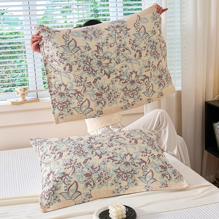 91家纺网 家纺一手货源 找家纺 棠薇家纺 2025新款纯棉枕巾一对装男生100全棉枕头巾防头油轻奢高级感棉麻手感 印象之美